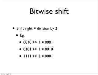 Bit-wise Operation Slides | PDF