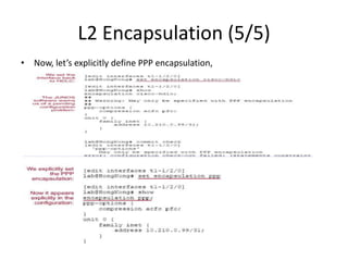 L2 Encapsulation (5/5)
• Now, let’s explicitly define PPP encapsulation,
 