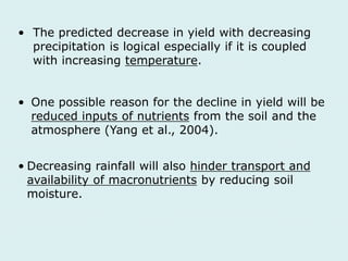 Session 2.1 yield, carbon density & climate change bagras | PPT