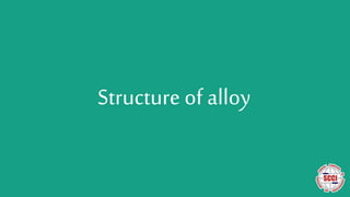 Structure of alloy
 