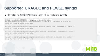 M|18 Migrating from Oracle and Handling PL/SQL Stored Procedures | PDF