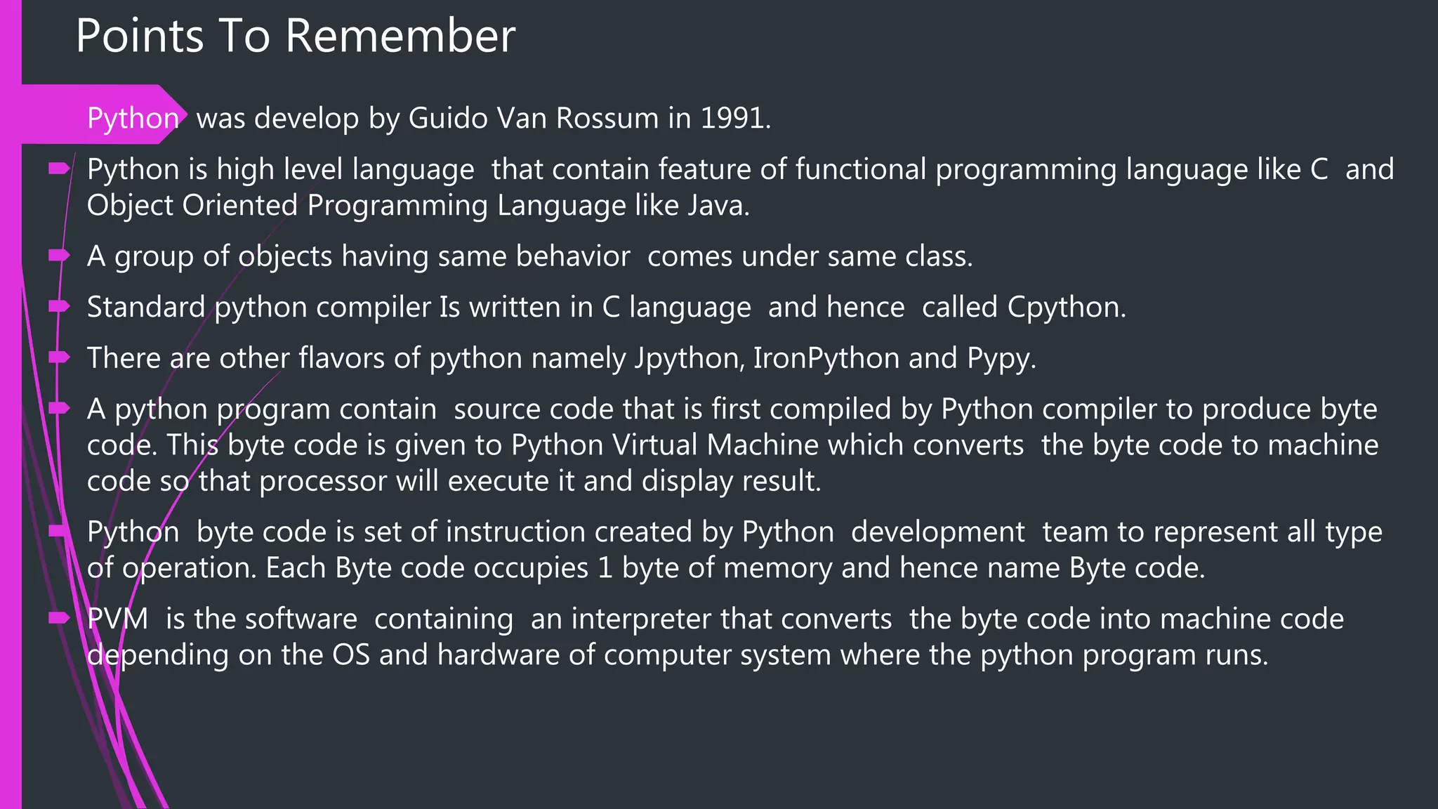 Python Programming | PPT