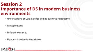 Importance of data science in modern business environments | PPTX