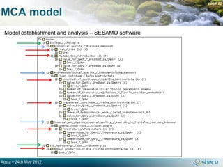 page 12

MCA model
 Model establishment and analysis – SESAMO software




Aosta – 24th May 2012
 