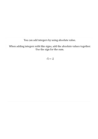 Session 2: Add Integers