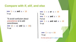 if statement in python | PPTX
