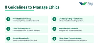 Session 2 - Ethical and Best Practices in Management | PPTX