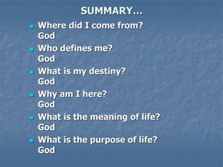 God Defines Me Session 2 In search of the meaning of life 2017 | PDF
