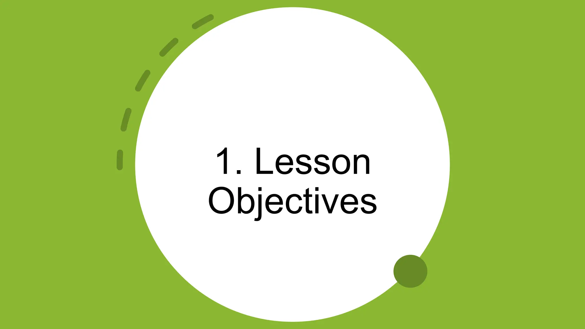 1. Lesson
Objectives
 