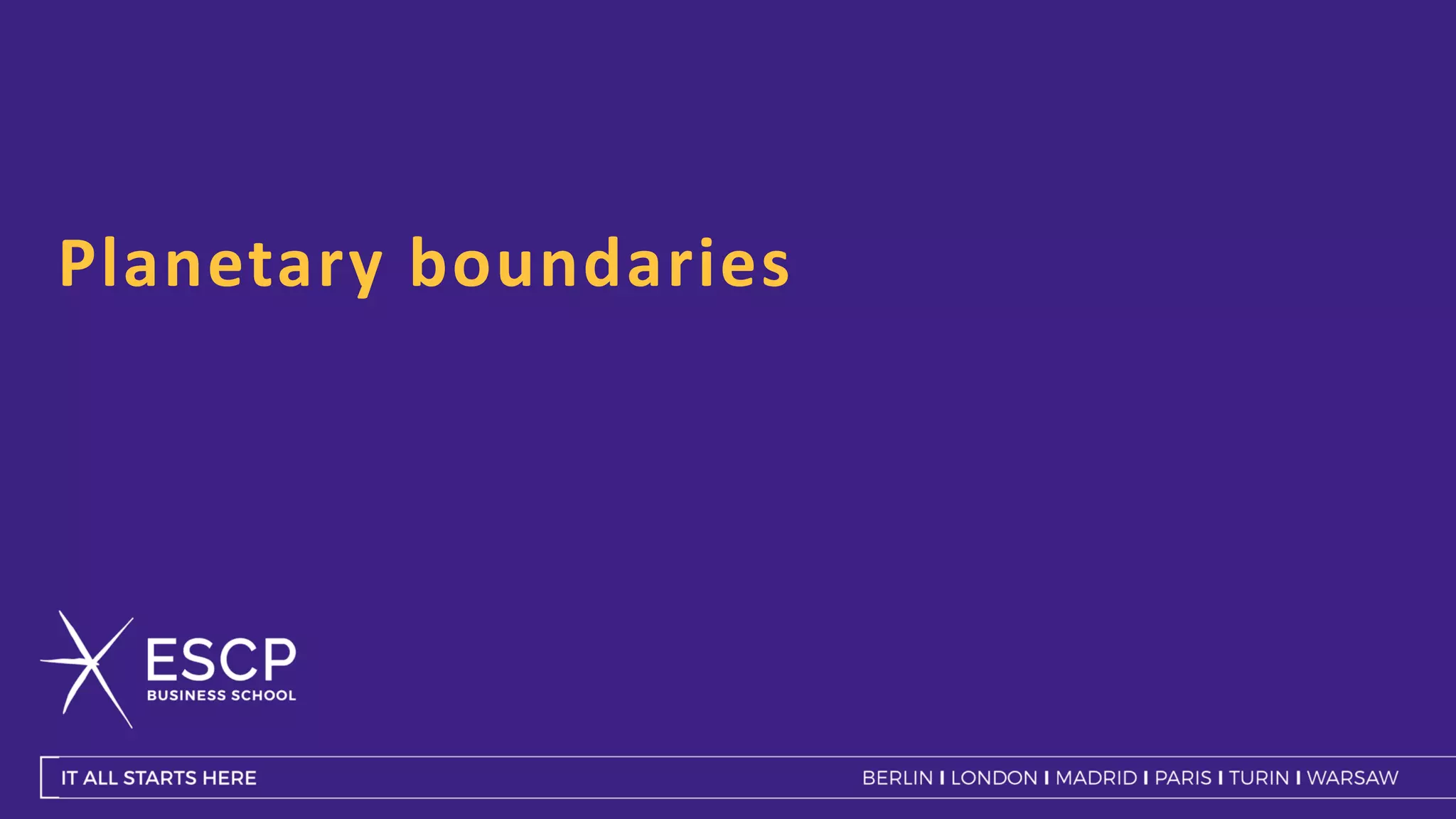 Planetary boundaries
 