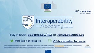 Samos 2020 Summit - Interoperability Academy : An enabler for the ...
