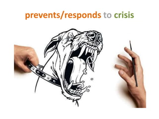 prevents/responds to crisis
 
