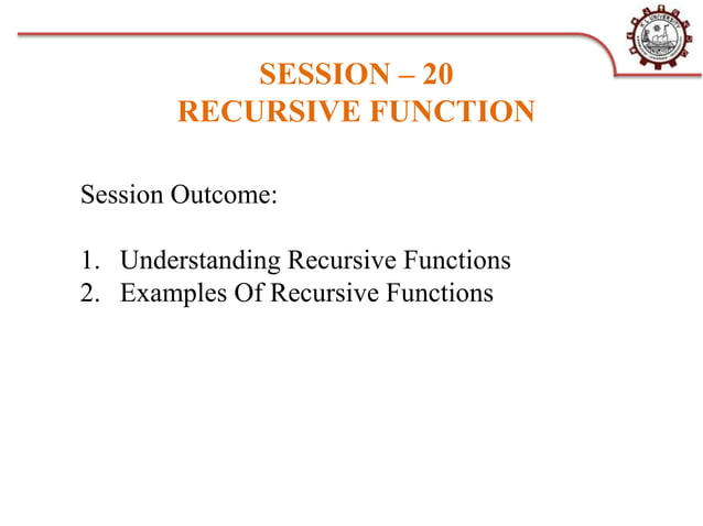 Recursive functions in C | PPTX | Programming Languages | Computing