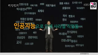 인공지능으로 인해 사라질 직업들…
모두의연구소
 