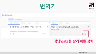 모두의연구소
번역기
정답 data를 받기 위한 장치
 