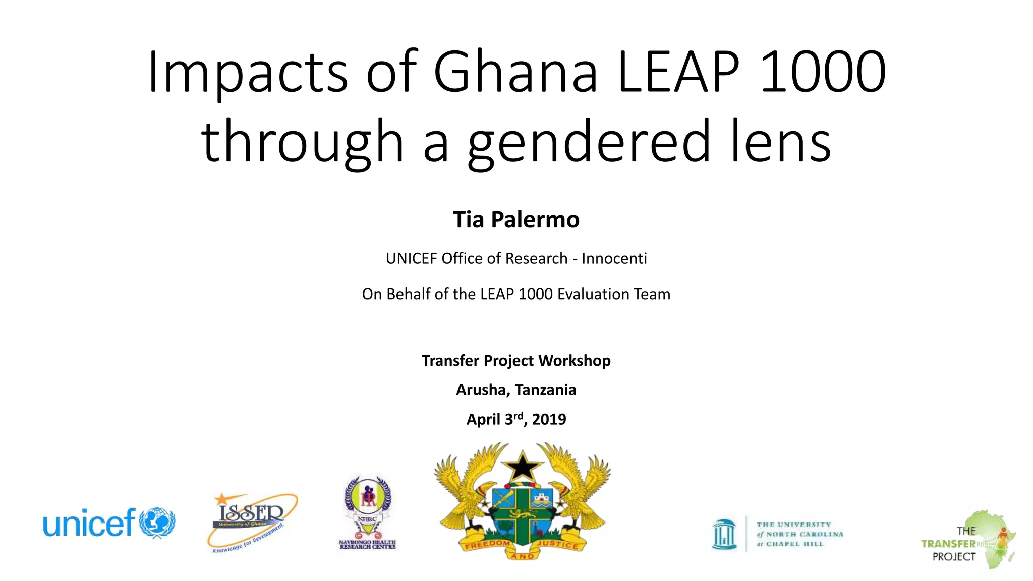 Impacts of Ghana LEAP 1000 through a gendered lens | PPTX