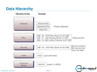 Page 21Classification: Restricted
Data Hierarchy
 
