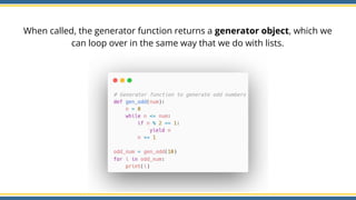session 26 python generators and iterators | PDF