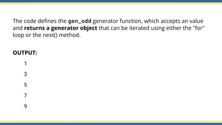 session 26 python generators and iterators | PDF