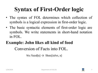 AI3391 Artificial Intelligence Session 26 First order logic.pptx