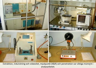 . b.
              c. d.




                                                                     Transportforum 2011 Föryngring/pty
Extraktion, indunstning och viskositet, mjukpun
                                              nkt (K&R) och penetration var viktiga moment i 
                                                                                       6
                                        analysa
                                              arbetet.
 