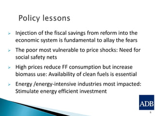 Fossil fuel subsidy reforms Indonesia and Thailand | PPTX