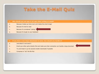 Take the E-Mail Quiz