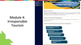 Module 4:
Irresponsible
Tourism
 