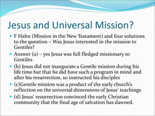 Session 2 bible and mission 2007 | PPT