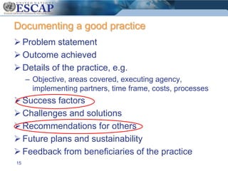 Monitoring MDGs and influencing policy – practical approaches and experience in Asia