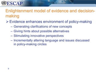 Monitoring MDGs and influencing policy – practical approaches and experience in Asia