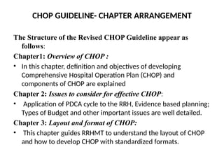 Session 2 Compressive Hospital Operation Plan (CHOP) | PPTX