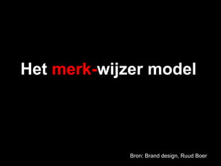 Het merk-wijzer model




             Bron: Brand design, Ruud Boer
 