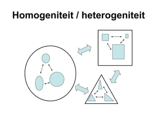 Homogeniteit / heterogeniteit
 