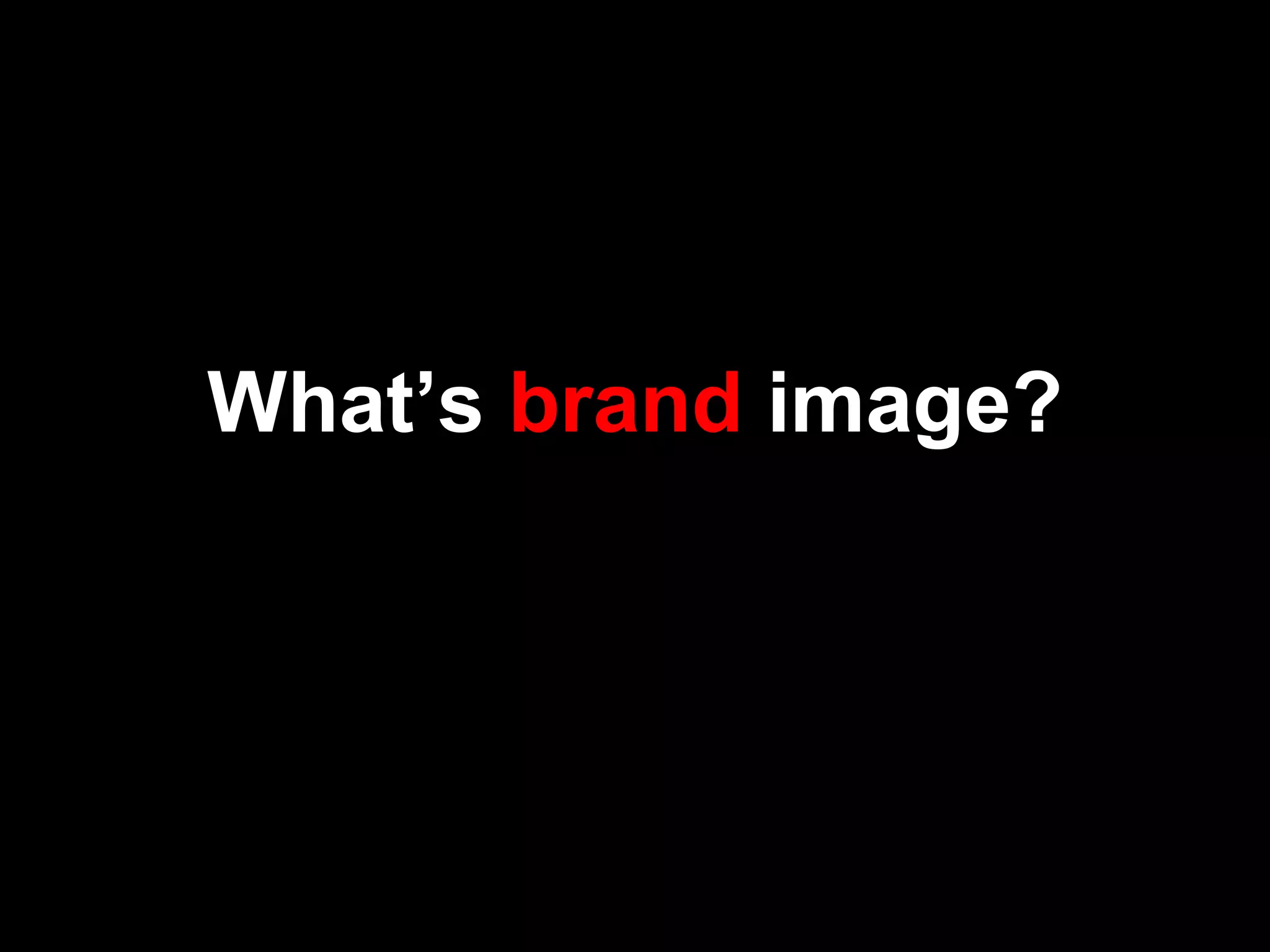 What’s brand image?
 
