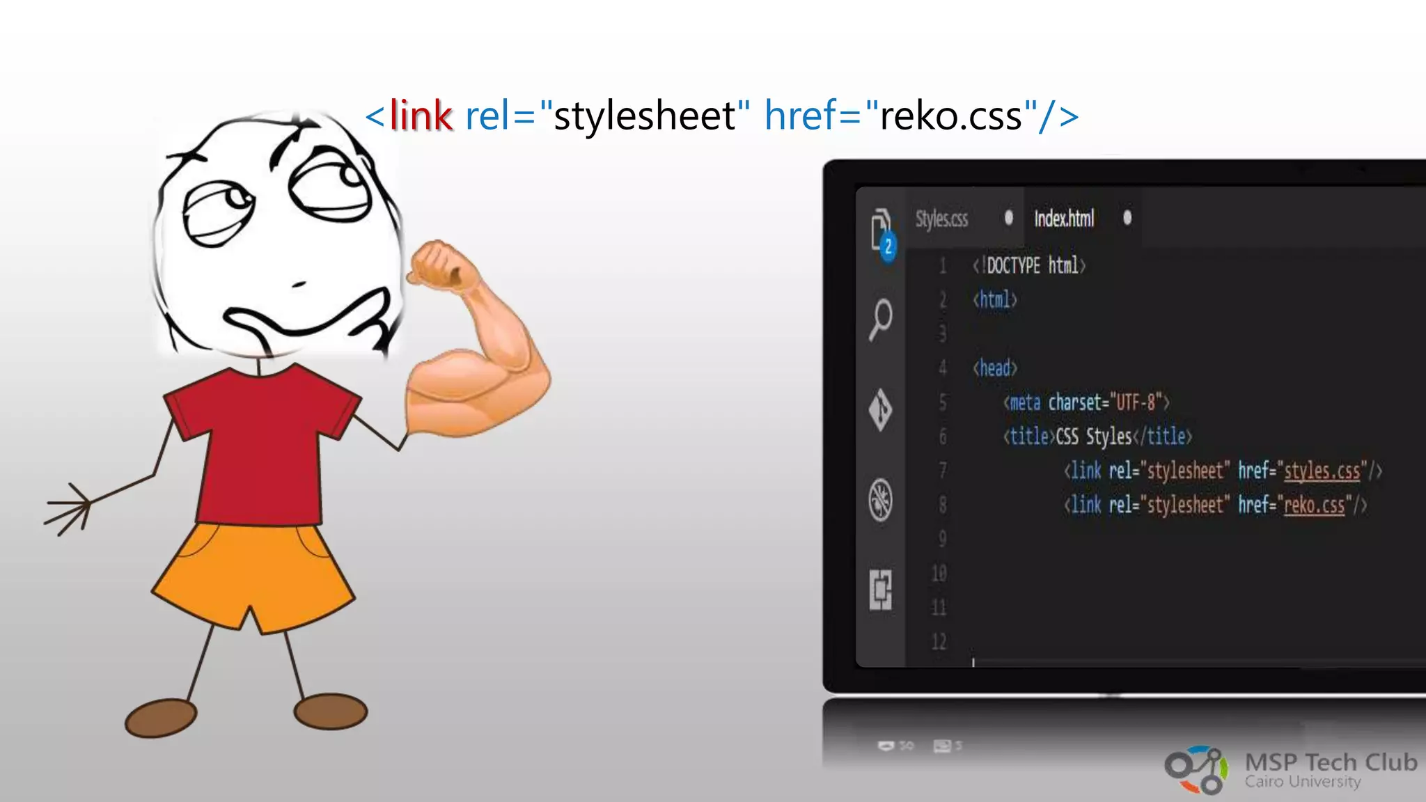 <link rel="stylesheet" href="reko.css"/> 