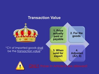 Customs Valuation and Transfer Pricing | PDF