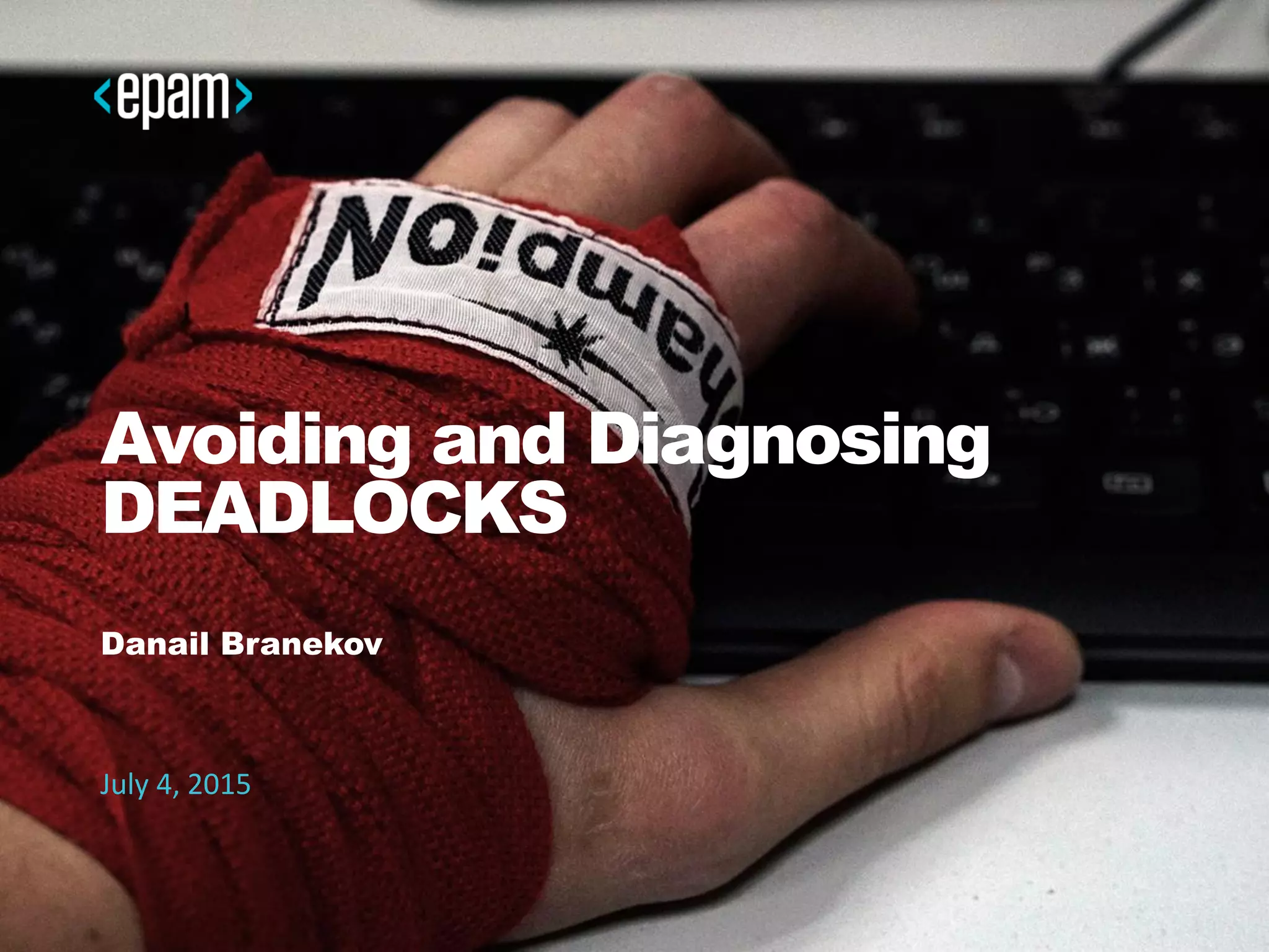 Tech Talks_04.07.15_Session 2_Danail Branekov_Avoiding And Diagnosing ...