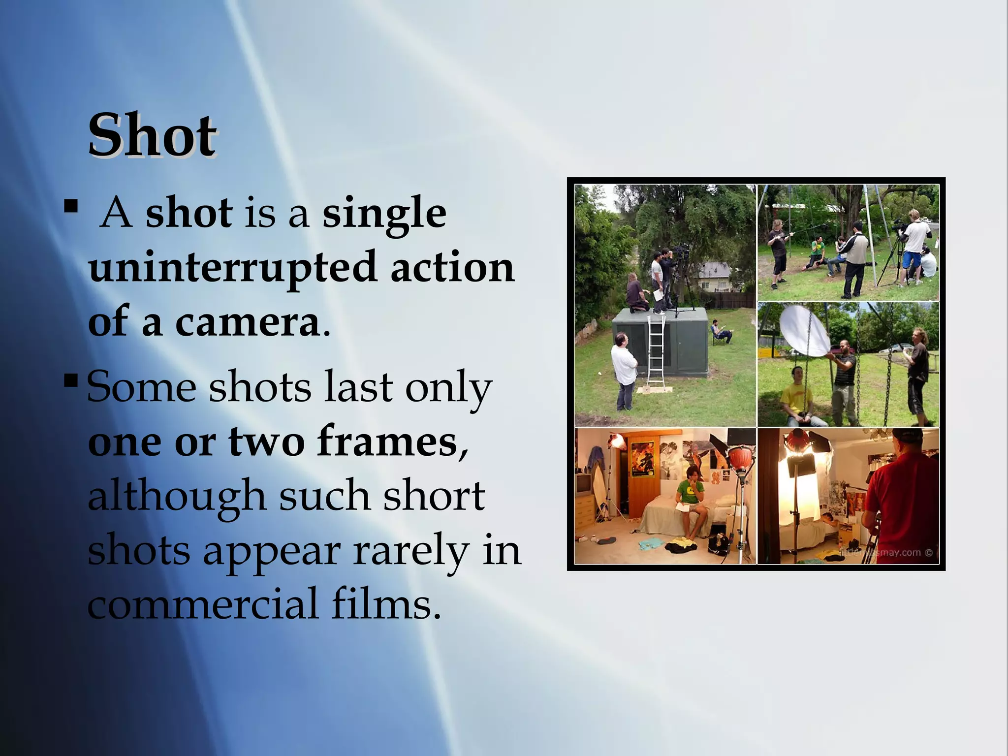 Undershot Example Session 2 Film Basic Visual Units: Film Appreciation Course (Hum 3) | PPT