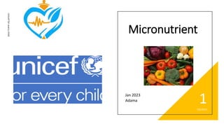 Unicef
for
every
child
Micronutrient
Jan 2023
Adama
7/6/2023
1
 