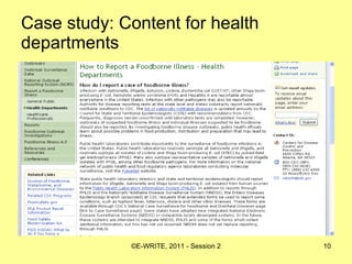 Case study: Content for health departments 