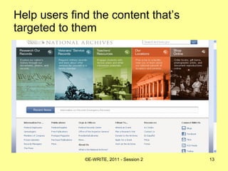 Help users find the content that’s targeted to them 