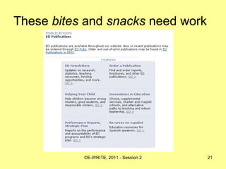 These  bites  and  snacks  need work 