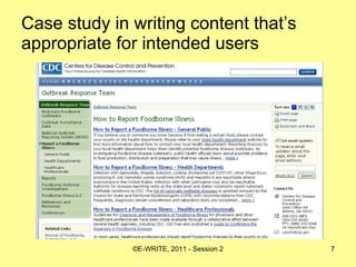 Case study in writing content that’s appropriate for intended users 