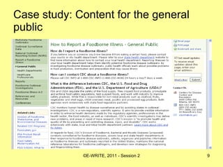 Case study: Content for the general public 
