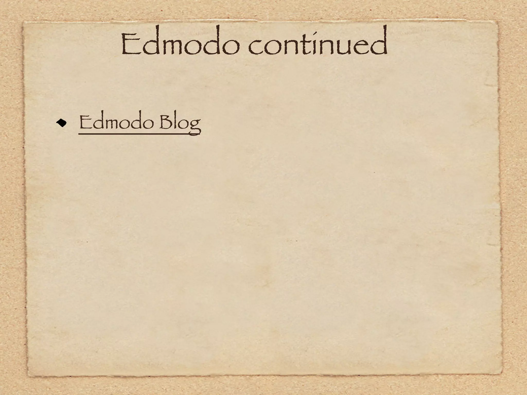 Edmodo continued

Edmodo Blog
 