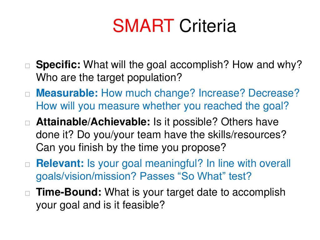 BCM QI Session 2: SMART Aims