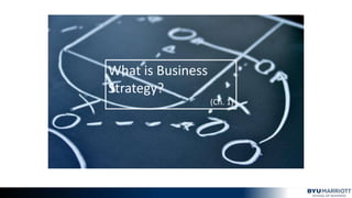 What is Business
Strategy?
(Ch. 1)
 