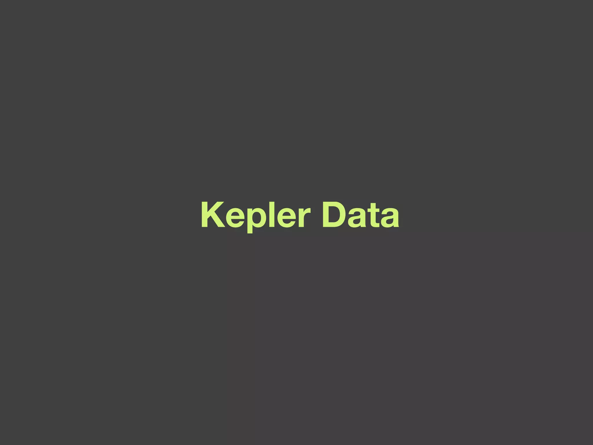 Kepler Data 