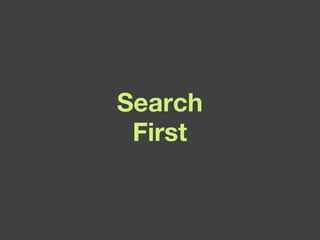 Search First 